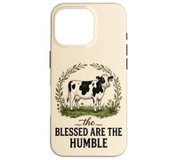Custodia per iPhone 16 Pro Beati sono la fede cristiana umile fattoria mucca