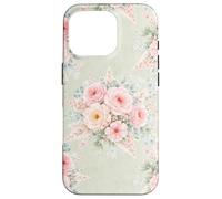 Custodia per iPhone 16 Pro Begonie Provinciali Vintage Paese Francese Salvia Morbida