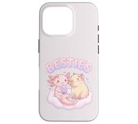 Custodia per iPhone 16 Pro Besties Axolotl Capybara Bubble Tea Carino Kawaii Anime Animale