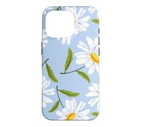 Custodia per iPhone 16 Pro Bianco Daisy Floral Pattern Primavera Fiore Giardino