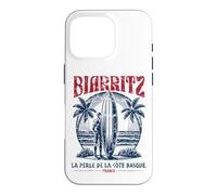 Custodia per iPhone 16 Pro Biarritz France Surf Summer - Stampa invecchiata