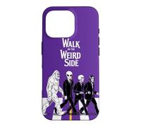 Custodia per iPhone 16 Pro Bigfoot - Scheletro alieno che attraversa la strada Strano Halloween