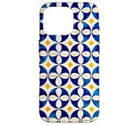 Custodia per iPhone 16 Pro Blu Bianco Giallo Portogallo Lisbona Tile Pattern