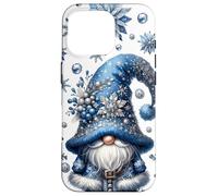Custodia per iPhone 16 Pro Blue Winter Gnome For Mom Cute Aesthetic Snowflake Patterns