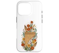 Custodia per iPhone 16 Pro Boho Floral Pan Flute Flautist