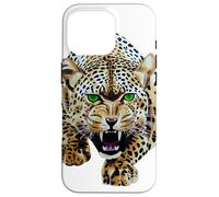 Custodia per iPhone 16 Pro Bold Leopard Wildlife Jungle Vibes, arte vintage con stampa leopardata