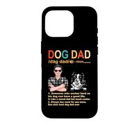 Custodia per iPhone 16 Pro Border Collie Dog Dad Definition Funny Fathers Day