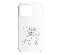 Custodia per iPhone 16 Pro Boxer Dog Love
