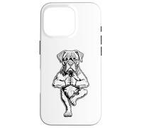 Custodia per iPhone 16 Pro Boxer Yoga Cucciolo Cane Divertente Cane Albero Posa Vrikshasana