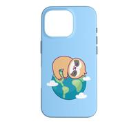 Custodia per iPhone 16 Pro Bradipo Madre Terra Giornata Divertente Per Gli Amanti Dell'ambiente Pianeta