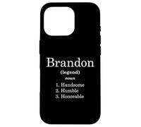 Custodia per iPhone 16 Pro Brandon Definition Handsome Humble Honorable Funny Brandons