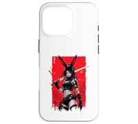 Custodia per iPhone 16 Pro Bunny Anime Girl Samurai Stile Giapponese Guerriero Grafica