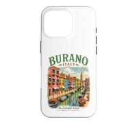 Custodia per iPhone 16 Pro Burano Italia Isola Colorata Venezia Viaggi Italiani