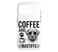 Custodia per iPhone 16 Pro Caffè E Mastini Divertente Mastino