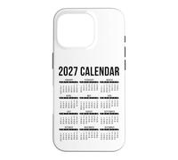 Custodia per iPhone 16 Pro Camicia Calendario 2027 Uomo Donna Bambino 27 Calendario