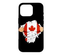 Custodia per iPhone 16 Pro Canadian Superhero Canada Flag Patriot Gift