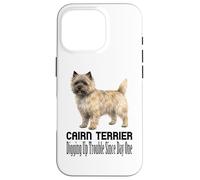 Custodia per iPhone 16 Pro Cane Cairn Terrier che scava problemi dal primo animale domestico