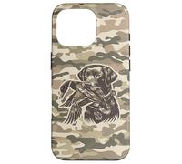 Custodia per iPhone 16 Pro Cane da laboratorio retrò, mimetico, mimetico, da laboratorio, Labrador Southern