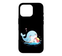Custodia per iPhone 16 Pro Carino balena Kawaii che gioca a palla da spiaggia divertimento oceano