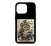 Custodia per iPhone 16 Pro Carino Chonky Tanuki Raccoon Cane Ramen Animale Giapponese