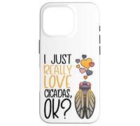 Custodia per iPhone 16 Pro Carino Cicada Amante Mi piace davvero le cicale