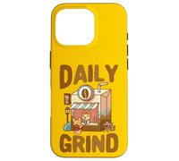 Custodia per iPhone 16 Pro Carino Corgi Daily Grind Coffee Store Amante dei cani