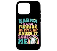 Custodia per iPhone 16 Pro Carino Karma è un gatto furring nel mio giro perché mi ama