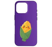 Custodia per iPhone 16 Pro Carino Mais Carattere Kawaii Vegetale Arte