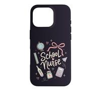 Custodia per iPhone 16 Pro Carino Scuola Infermiera Campus Ufficio