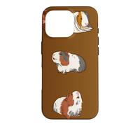 Custodia per iPhone 16 Pro Carino tipi di porcellini d'India per i proprietari e gli amanti della cavia