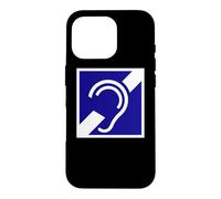 Custodia per iPhone 16 Pro Cartello con simbolo "Hearing Impaired, deaf deafness"