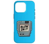 Custodia per iPhone 16 Pro Cartuccia di gioco retrò Blow On It 80s 90s Art