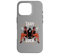 Custodia per iPhone 16 Pro Casinò vintage retrò Rockabilly Devil Girl Lady Lucky Spade