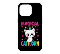 Custodia per iPhone 16 Pro Cat and Unicorn Caticorn Magical Funny Kitten Cats Lovers