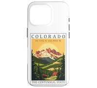 Custodia per iPhone 16 Pro Centennial Colorado GPS Coordinates Travel Poster Opera d'arte