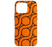 Custodia per iPhone 16 Pro Cerchi neri Design in carta da parati colore arancione