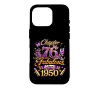 Custodia per iPhone 16 Pro Chapter 76 Fabulous Since 1950 76th Birthday Women Girls