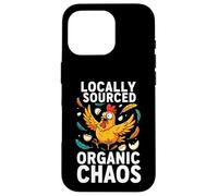Custodia per iPhone 16 Pro Chicken Farmer Locally Sourced Organic Chaos Hen