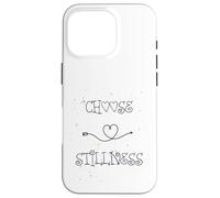 Custodia per iPhone 16 Pro Choose Stillness Minimalist Heart Arrow Yoga Meditation Fun