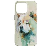 Custodia per iPhone 16 Pro Chow Chow Ritratto Art Dog Design