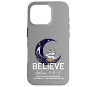 Custodia per iPhone 16 Pro Christian Faith Believe In Christ Bibbia Versi Veliero