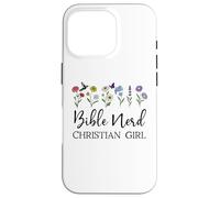 Custodia per iPhone 16 Pro Christian Girls Nerd Bible Study Scripture Pastor God Jesus