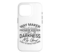 Custodia per iPhone 16 Pro Christian Way Maker Miracle Worker Luce nell'oscurità