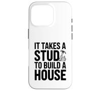 Custodia per iPhone 16 Pro Ci vuole uno stallone per costruire un umorismo di costruzione di una casa