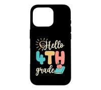 Custodia per iPhone 16 Pro Ciao 4 ° grado Quarta elementare Scuola Picture Day Sunshine