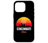 Custodia per iPhone 16 Pro Cincinnati Ohio Vintage Sunset Retro City State USA