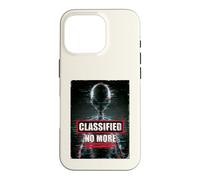 Custodia per iPhone 16 Pro Classified Aliens Exist, grafica glitch, design fantascientifico retrò