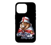 Custodia per iPhone 16 Pro C'mon England Blue Flag Wrapped Lion World Cup Football