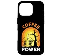 Custodia per iPhone 16 Pro Coffee Powers Funny Cafeine Baristas Coffee Lover Halloween