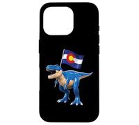 Custodia per iPhone 16 Pro Colorado Dinosaur T-Rex Denver Flag Boulder Sci Uomo Donna